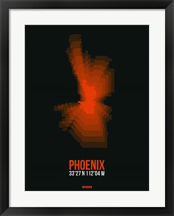 Framed Phoenix Radiant Map 1 Print