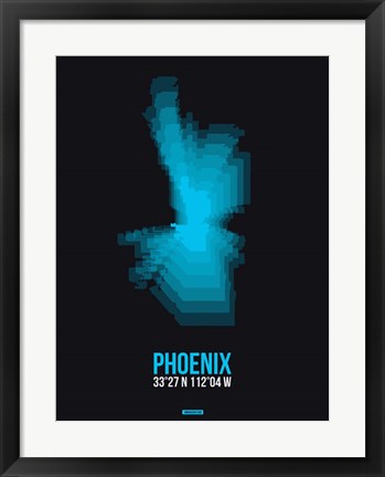 Framed Phoenix Radiant Map 3 Print