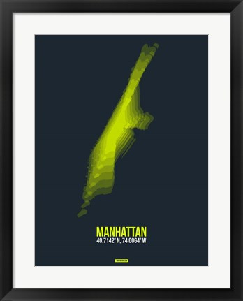 Framed Manhattan Radiant Map 1 Print