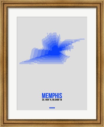 Framed Memphis Radiant Map 3 Print