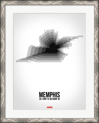 Framed Memphis Radiant Map 5 Print