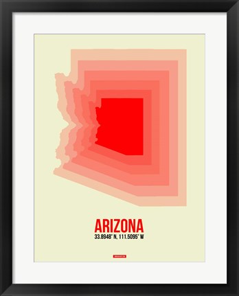 Framed Arizona Radiant Map 1B Print