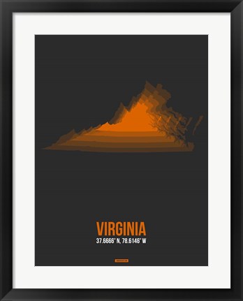 Framed Virginia Radiant Map 4 Print