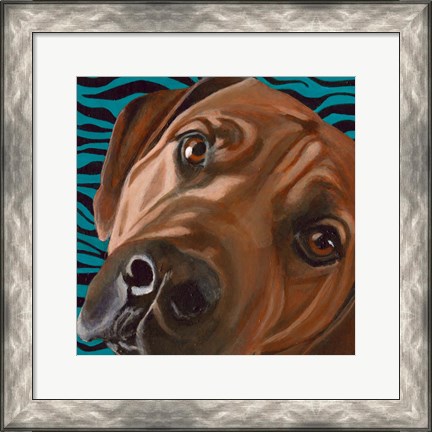 Framed Dlynn&#39;s Dogs - Bunsen Print