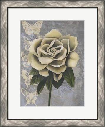 Framed Blissful Gardenia II Print