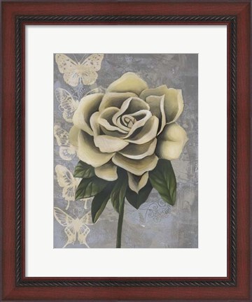 Framed Blissful Gardenia II Print