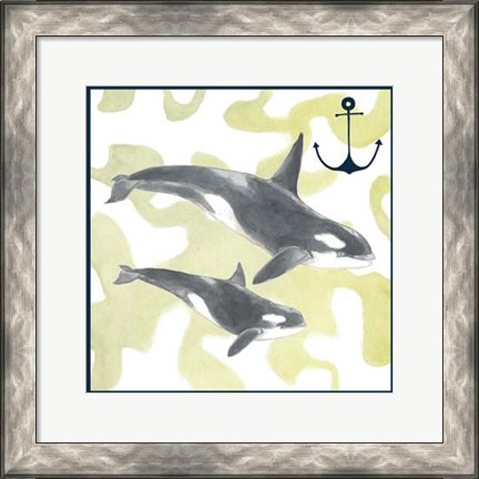 Framed Whale Composition III Print