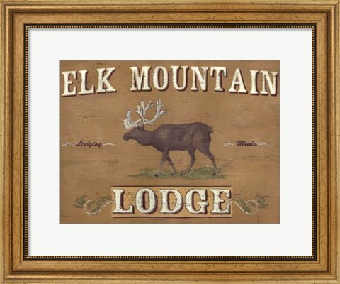 Framed Lodge Sign III Print