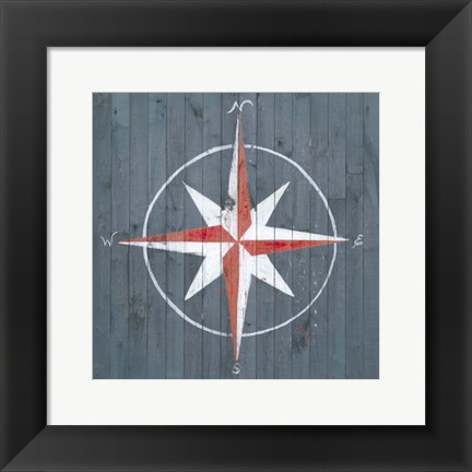 Framed Nautical Plank III Print