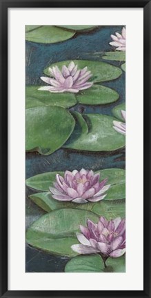 Framed Tranquil Lilies I Print