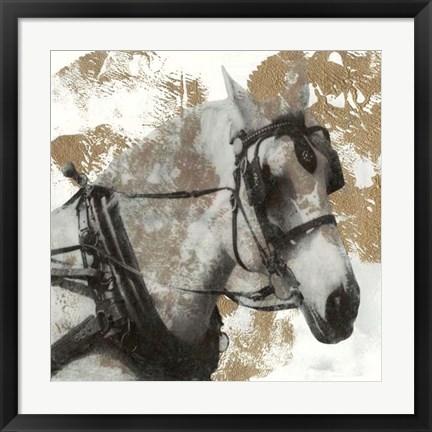Framed Driving Horses II Print