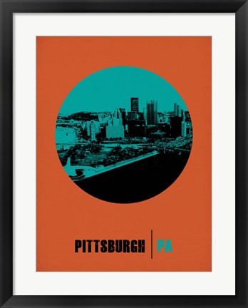 Framed Pittsburgh Circle 1 Print