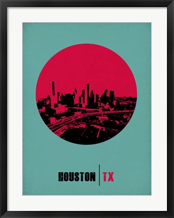 Framed Houston Circle 2 Print