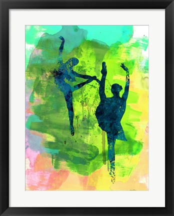 Framed Ballet Watercolor 1B Print