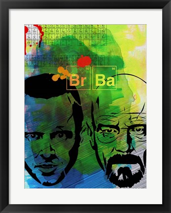 Framed Br Ba Watercolor 2 Print