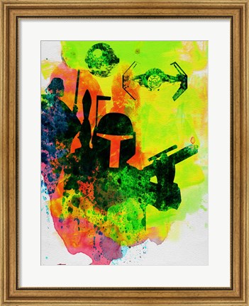 Framed Star Warriors Watercolor 3 Print