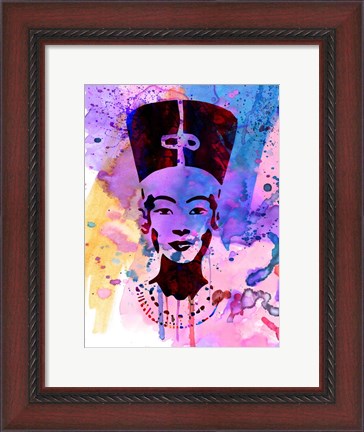 Framed Nefertiti Watercolor Print