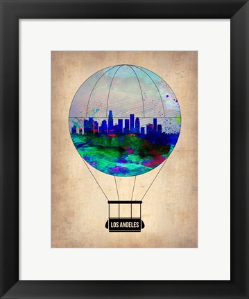 Framed Los Angeles Air Balloon Print