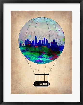Framed Los Angeles Air Balloon Print