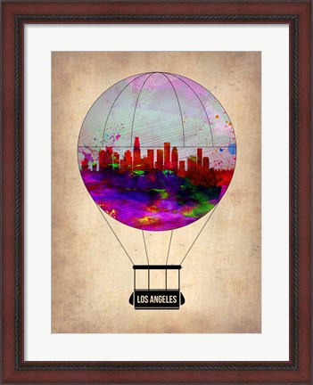 Framed Los Angeles Air Balloon 2 Print