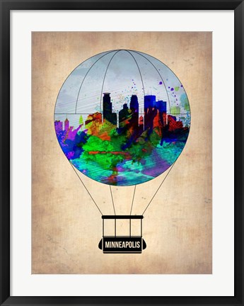 Framed Minneapolis Air Balloon Print