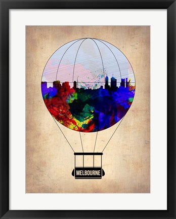 Framed Melbourne Air Balloon Print