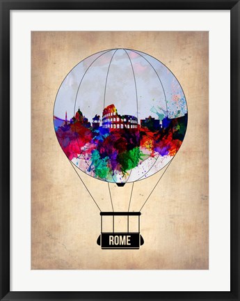 Framed Rome Air Balloon Print