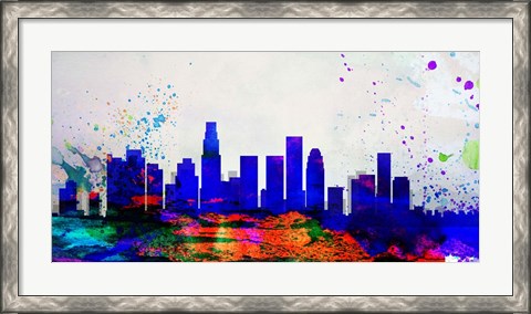 Framed Los Angeles City Skyline Print