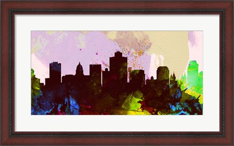 Framed Salt Lake City Skyline Print