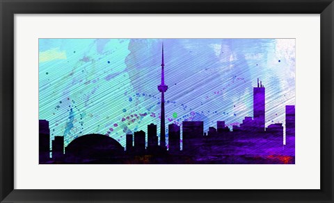 Framed Toronto City Skyline Print