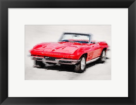 Framed 1964 Corvette Stingray Print