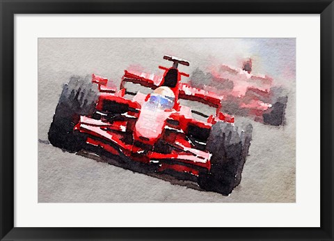 Framed Ferrari F1 Race Print