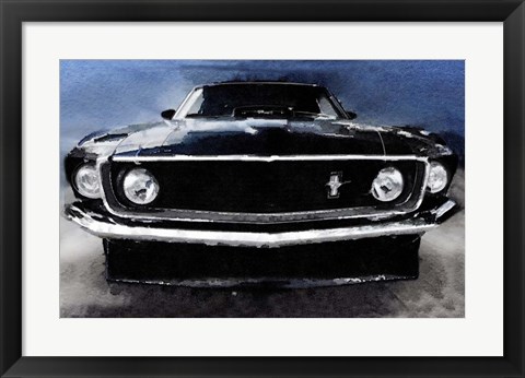 Framed 1968 Ford Mustang Shelby Front Print