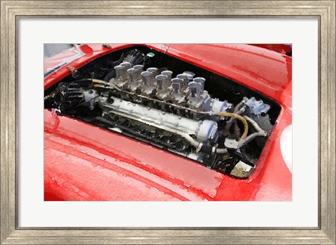 Framed Ferrari 250 GTO Engine Print