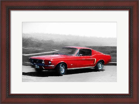 Framed 1968 Ford Mustang Print