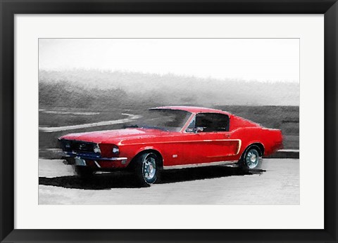 Framed 1968 Ford Mustang Print