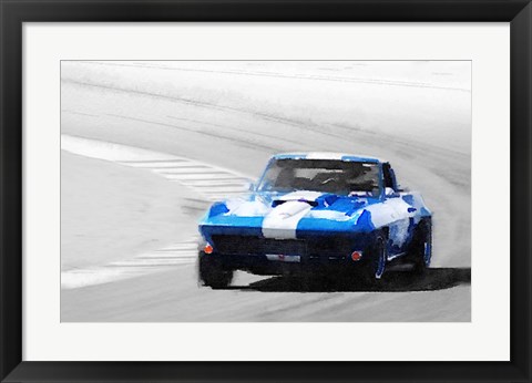 Framed Corvette Stingray Laguna Seca Print