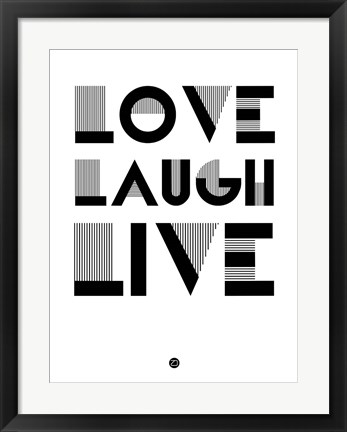 Framed Love Laugh Live 3 Print