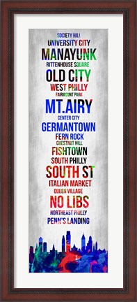 Framed Streets of Philadelphia 1 Print
