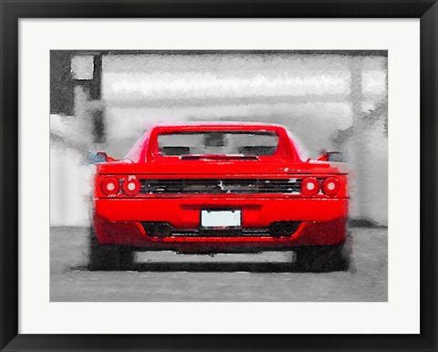 Framed Ferrari F512 Rear Print