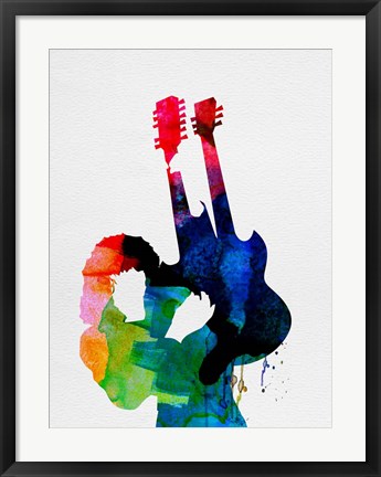 Framed Jimmy Watercolor Print