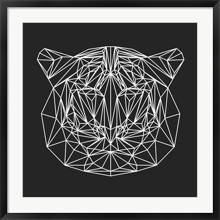 Framed Tiger on Black Print