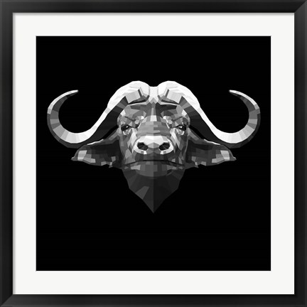 Framed Black Buffalo Print