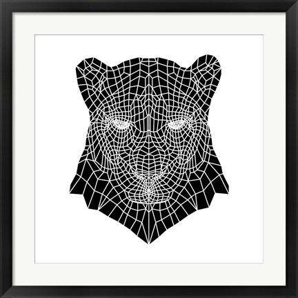 Framed Panther Head Mesh Print