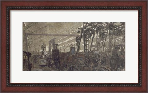 Framed Forge: Weapons Factory in Lyon, 1916-1917 Print