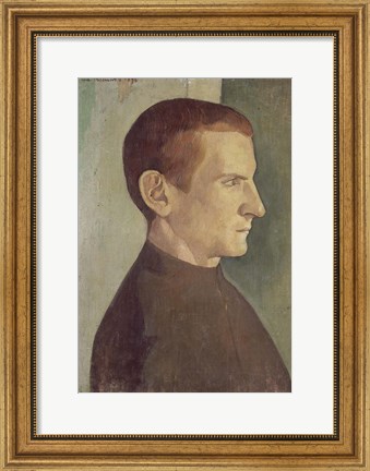 Framed Portrait of the Dutch Painter Jan Verkade, 1893 Print