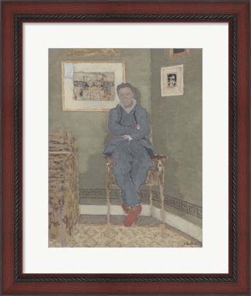 Framed Portrait of Felix Vallotton (1865-1925) Print