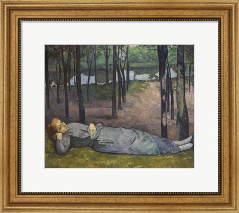Framed Madeleine in the Bois d&#39;Amour, 1888 Print