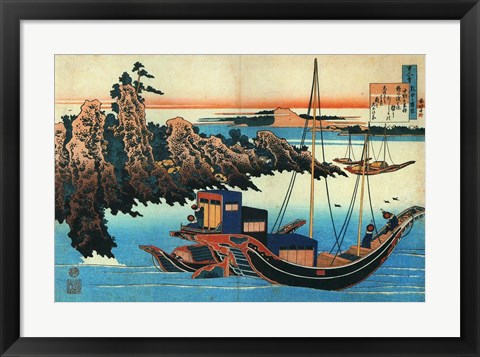 Framed Chinese Fishermen in their Boats Print