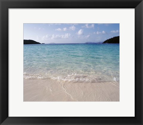 Framed US Virgin Islands, St. John, Virgin Islands National Park, Panoramic view of Hawksnest Bay Print